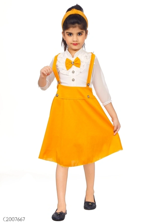 Stylish Kids Cotton Girls Frock  - 5-6 years 