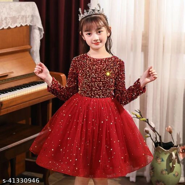 Princess Stylish Girl Frock  - 3-4 years 