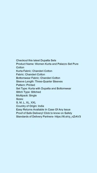Women's Kurta And Plazzo Set - XXL