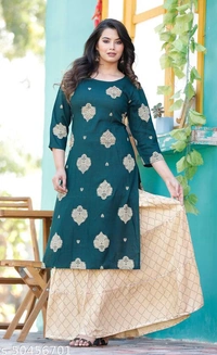 Women's Rosh Green Kurta And Plazzo Set - XL
