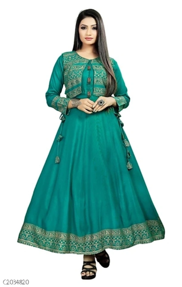 Beautiful Rayon Printed Plus Size Kurti With Jackets  - XXL