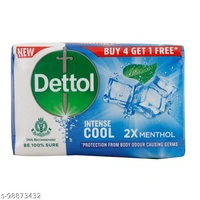 Dettol Intense Cool Soap , 2X Menthol 125gm Each ( Buy 4 Get 1 )   - FreeSize