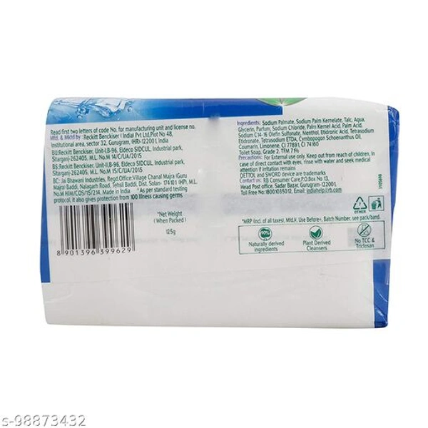 Dettol Intense Cool Soap , 2X Menthol 125gm Each ( Buy 4 Get 1 )   - FreeSize