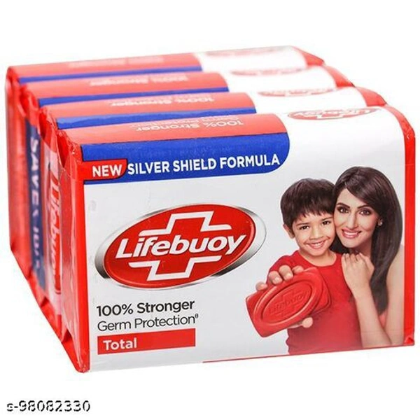 Lifebuoy Total 4 Soap , 125gm ( Pack Of 4)  - FreeSize