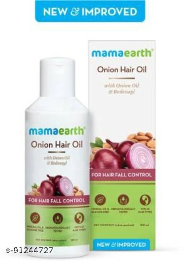 Mama Earth Onion Shampoo And Hair Oil  - FreeSize