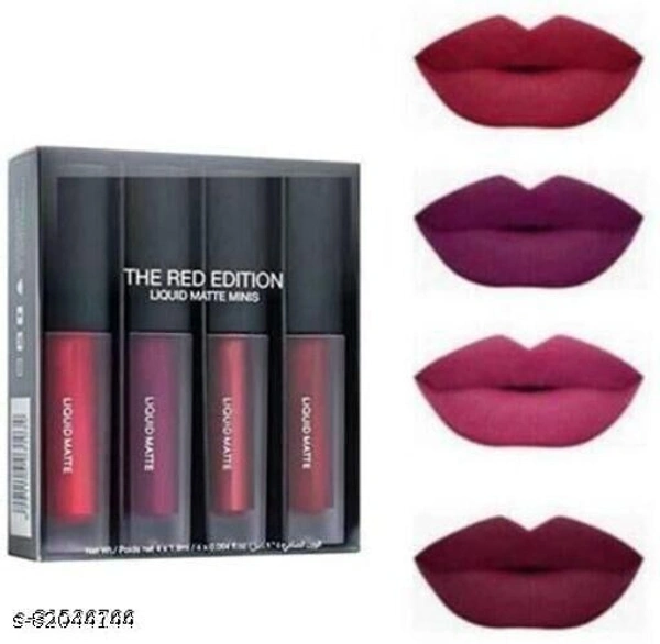 The Red Addition Mini Lipstick ( Set Of 4 )  - FreeSize