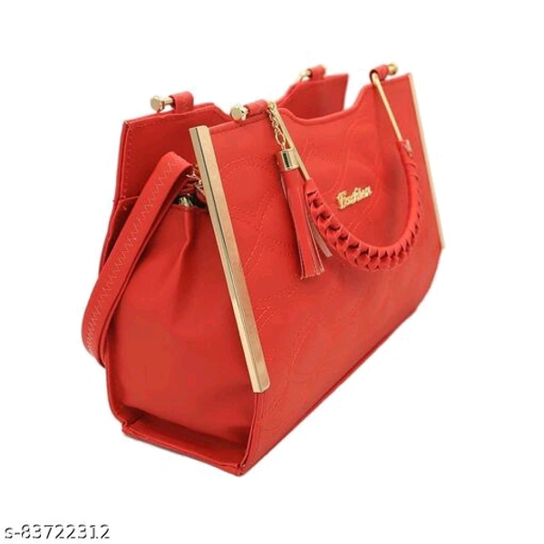 Stylish Leather Red Hand Bag