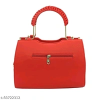 Stylish Leather Red Hand Bag