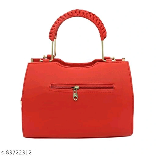 Stylish Leather Red Hand Bag
