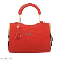 Stylish Leather Red Hand Bag