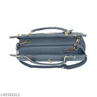 Stylish Leather Gold Plated Hand Bag