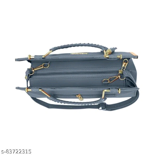 Stylish Leather Gold Plated Hand Bag