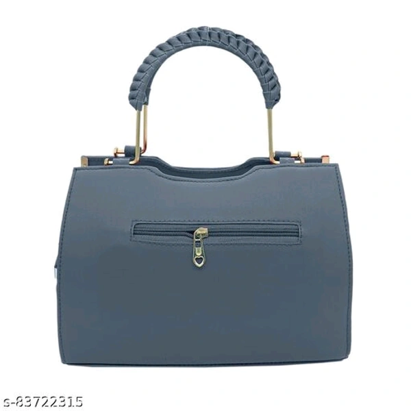 Stylish Leather Gold Plated Hand Bag