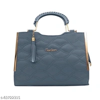 Stylish Leather Gold Plated Hand Bag