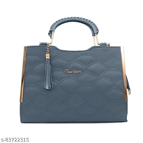 Stylish Leather Gold Plated Hand Bag