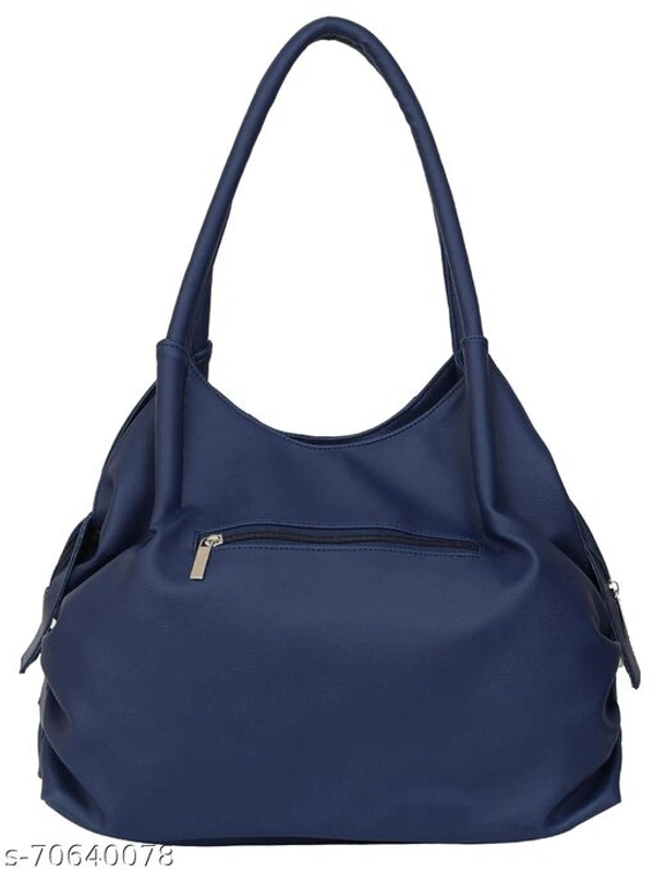 Ladies Stylish Blue Leather Hand Bag