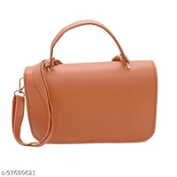 Brown Color Side Leather Bag