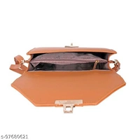 Brown Color Side Leather Bag