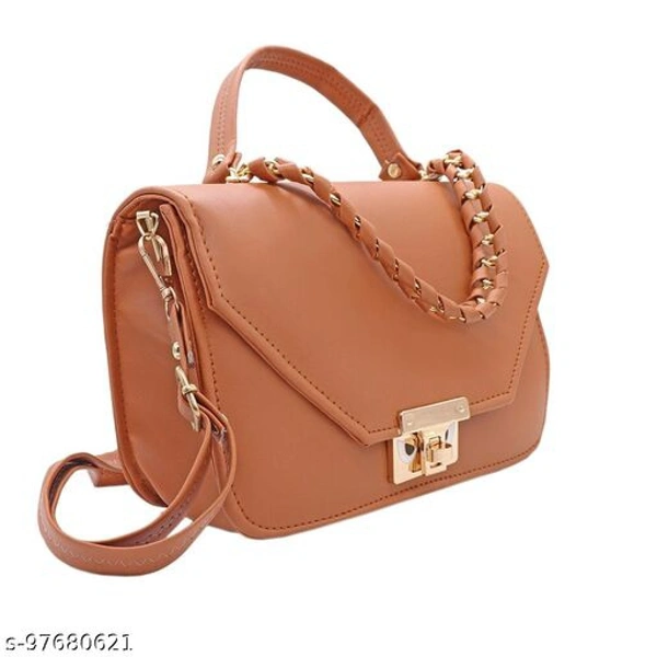 Brown Color Side Leather Bag