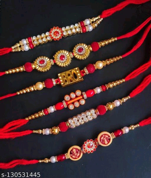 Allure Unique Rakhi Pack 6 In One 