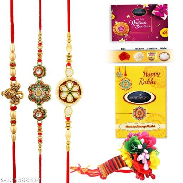 Combo Of 4 Ad Stylish Rakhi For Your Favourite Brother ! 