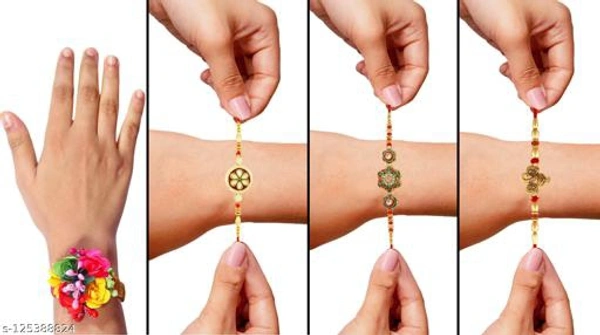 Combo Of 4 Ad Stylish Rakhi For Your Favourite Brother ! 