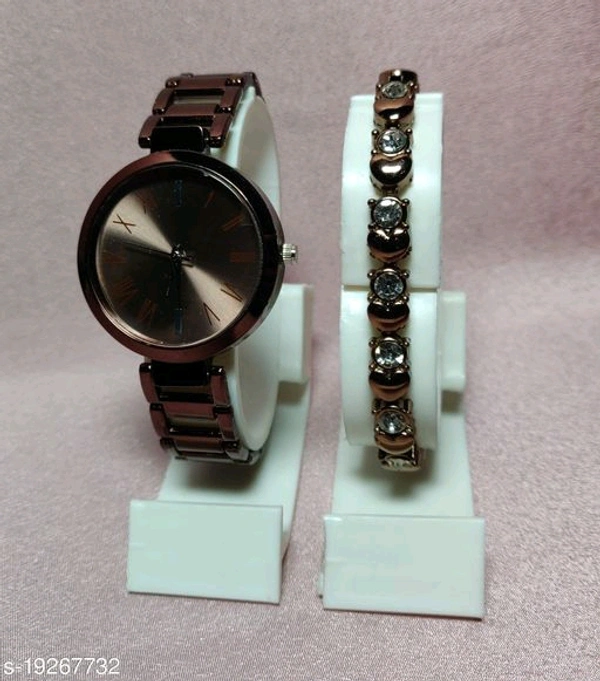 New Women Rosegold Metal Watch 