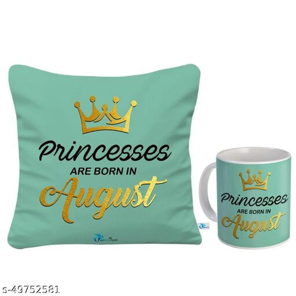 Sky Trends Princess Are Born In August Printed Birthday Gift 