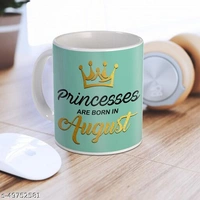 Sky Trends Princess Are Born In August Printed Birthday Gift 
