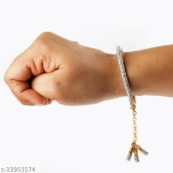 New Silver Plated Bracelet Rakhi 