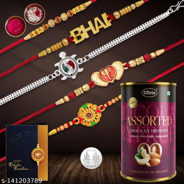 Twinkling Fusion Rakhi With Gifts 