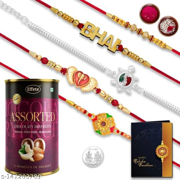 Twinkling Fusion Rakhi With Gifts 