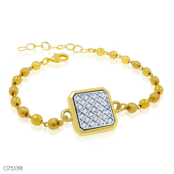 Classical Gold Plated And Silver Plated Shining Rakhi 