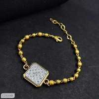 Classical Gold Plated And Silver Plated Shining Rakhi 