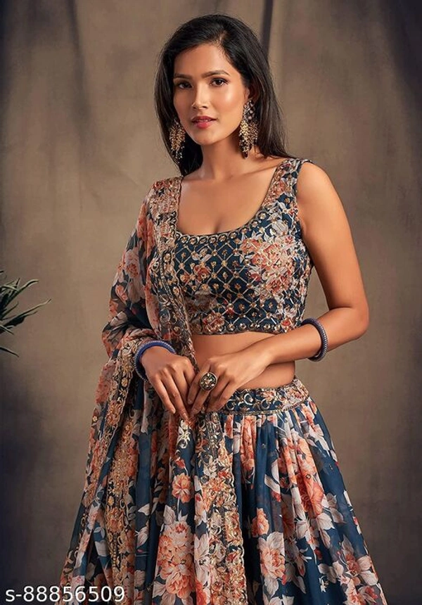 Stylist Lehenga Ladies  - Free Size