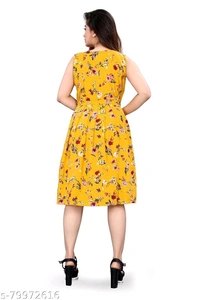 Kremiza Faishonable Women Printed Dress  - S