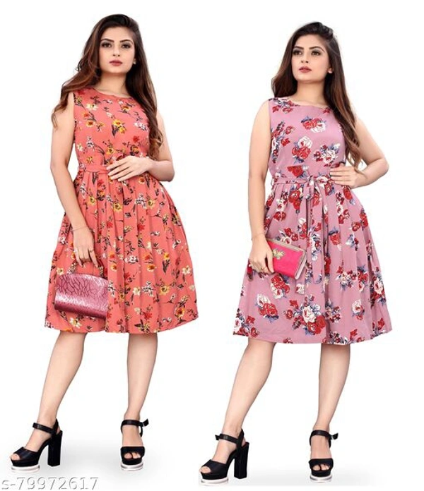 Kremiza Faishonable Women Printed Dress  - XS