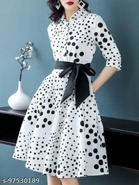 Kremiza Faishonable Women Printed Dress  - M