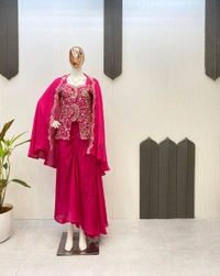 Latest Style Partywear Indo Western Outfit - Free Size Upto 42inch