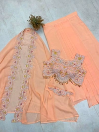 Trending Indo Western Outfit - Free Size Upto 44inch, Peach