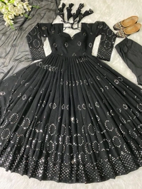 Hot Selling Sequin Work Anarkali Suit - M