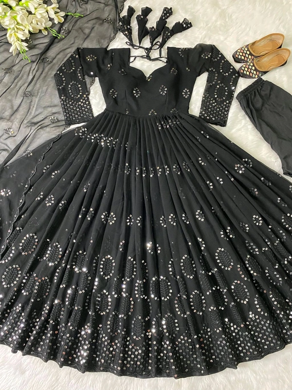 Hot Selling Sequin Work Anarkali Suit - M
