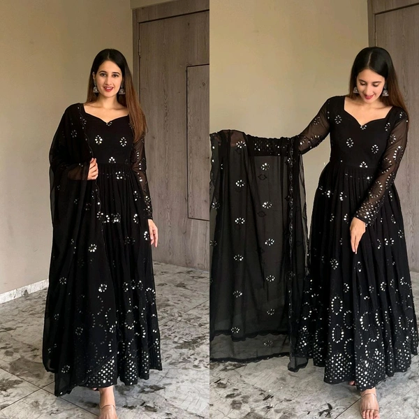 Hot Selling Sequin Work Anarkali Suit - L
