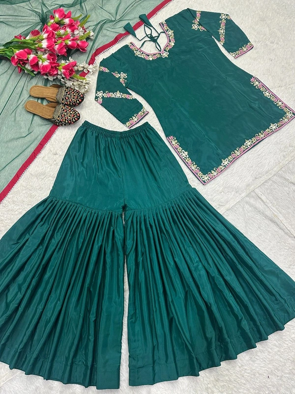 Readymade Fancy Suit With Latkan Dori - XL