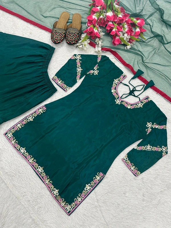 Readymade Fancy Suit With Latkan Dori - XXL