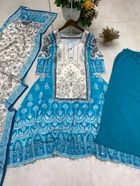 Digital Printed Real Mirror Work Pakistani Suit - XL