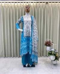 Digital Printed Real Mirror Work Pakistani Suit - XXL