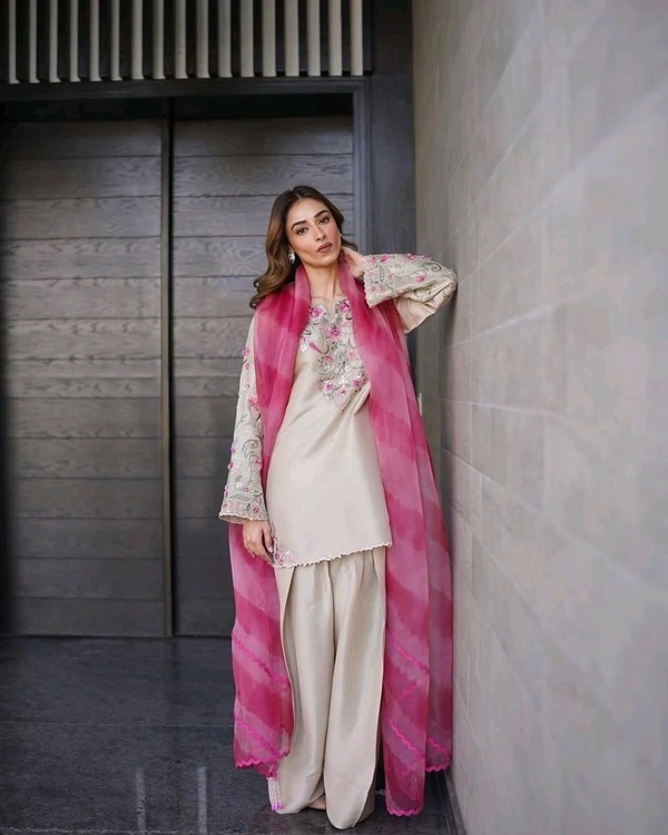Designer Farsi French Crepe Salwar Suit  - XXL