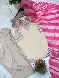 Designer Farsi French Crepe Salwar Suit  - XXL