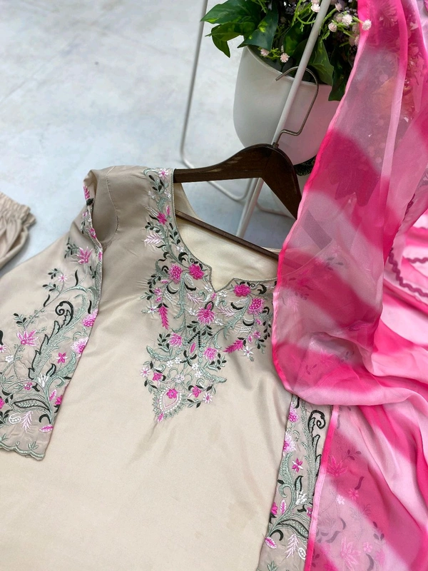 Designer Farsi French Crepe Salwar Suit  - XXL